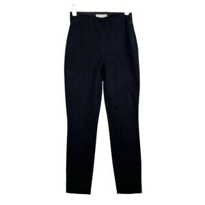 NEW Everlane Ankle Pants Womens Size 00 Black High Rise Stretch Cotton